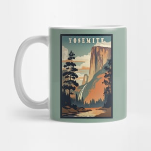 Yosemite National Park Vintage Travel Poster Mug